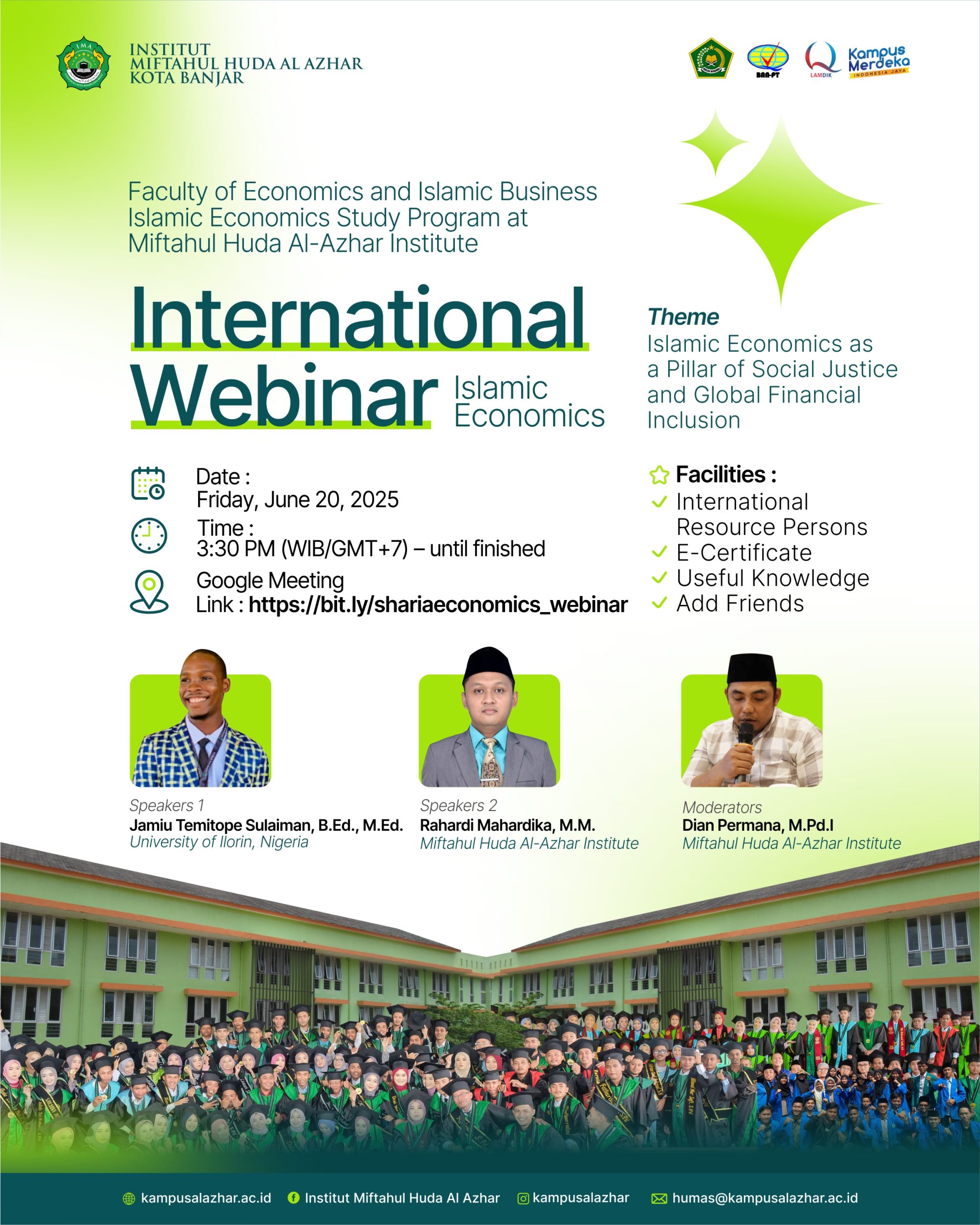 IMA Kota Banjar dan University of Ilorin, Nigeria - Afrika Gelar Webinar Internasional: Menegaskan Peran Ekonomi Syari’ah dalam Keadilan Sosial Global