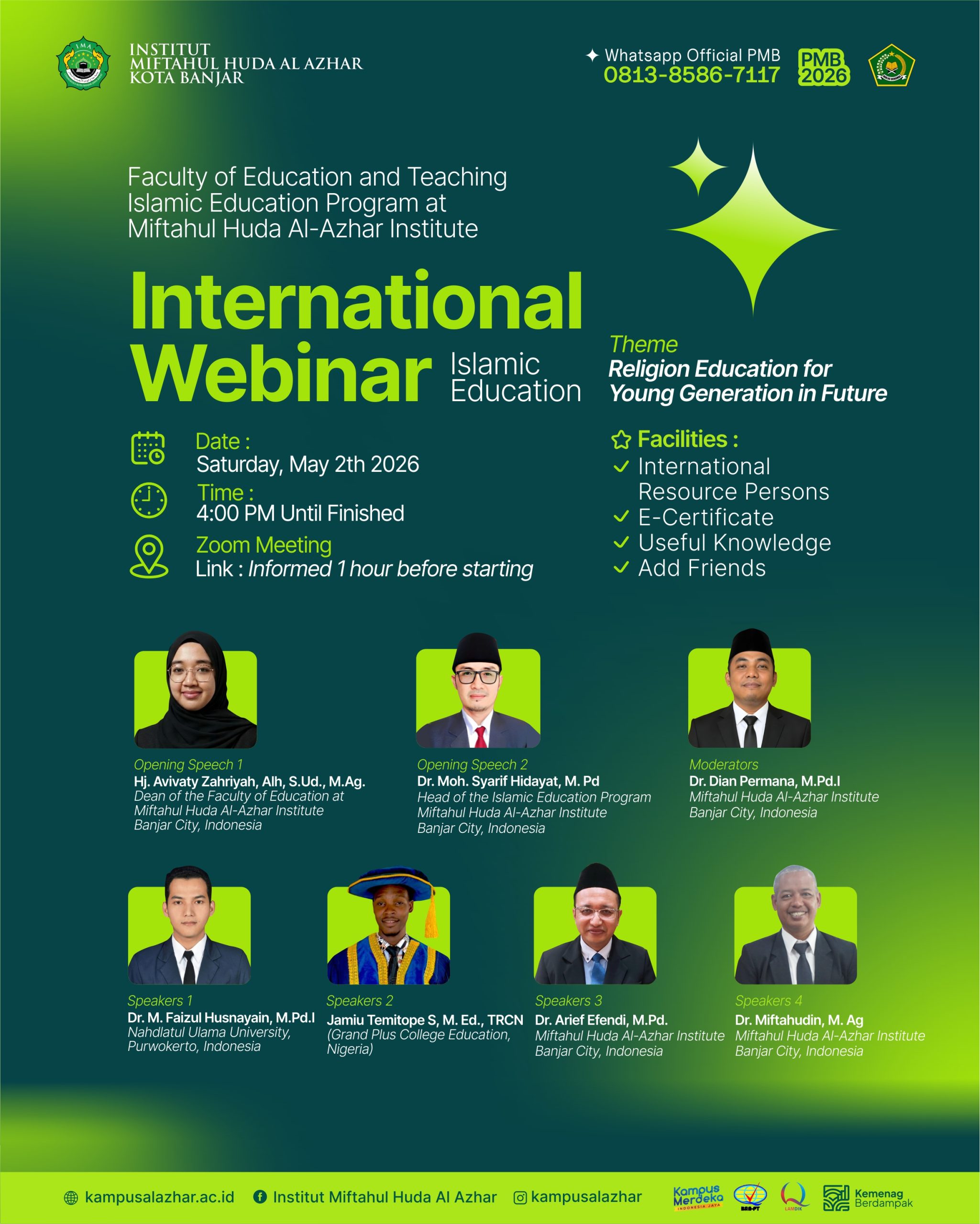 Sukses Digelar, Webinar Internasional Bahas Masa Depan Pendidikan Agama Generasi Muda
